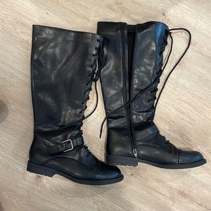 Tall combat boots